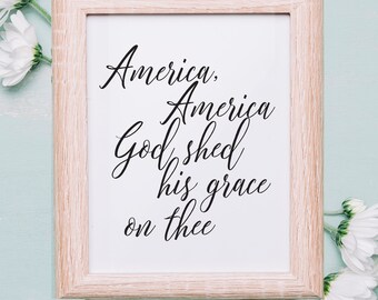 Attractive working day lyrics Etsy picture regarding America the Beautiful Lyrics Printable named Attractive working day lyrics Etsy